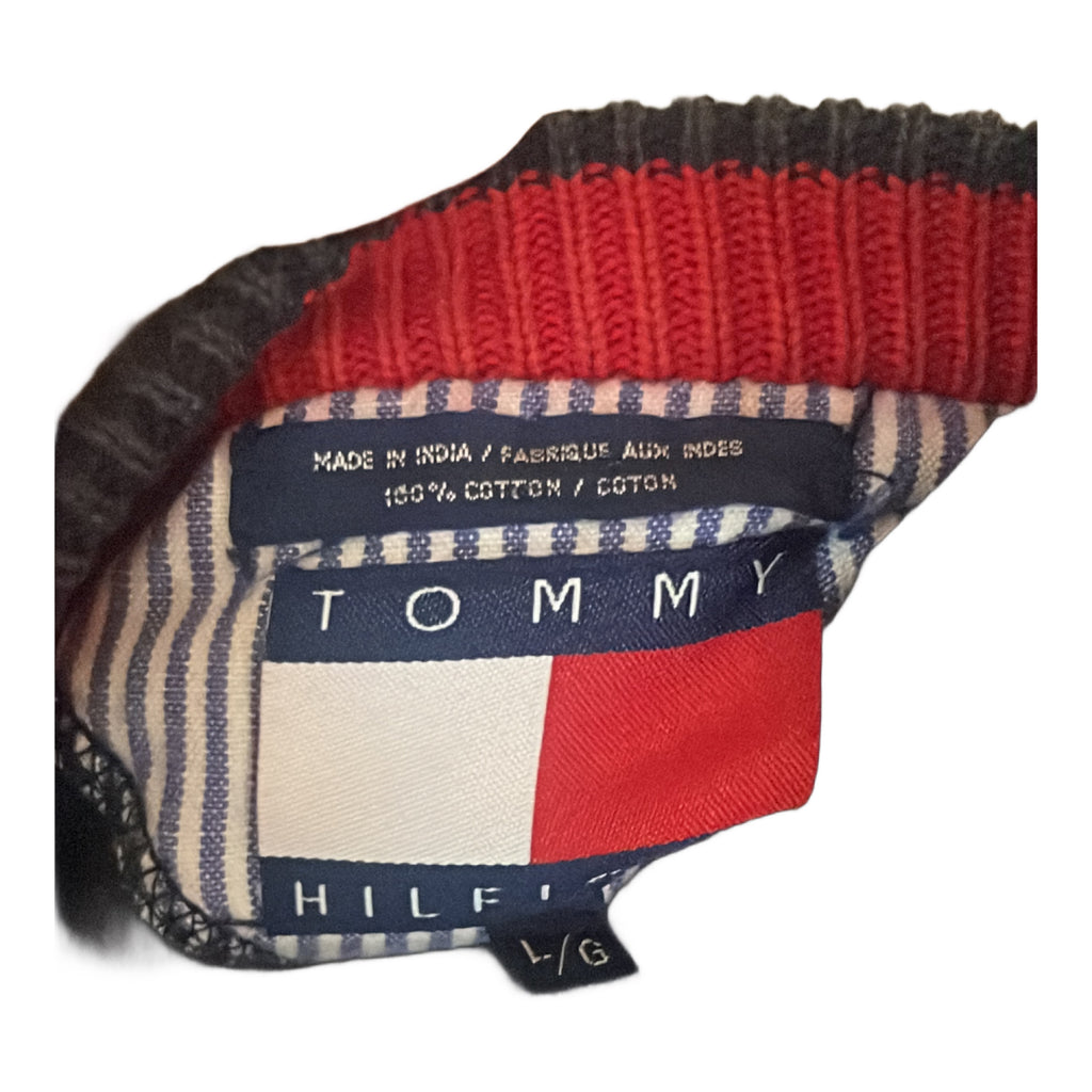 Vintage Tommy Hilfiger Men's Navy Blue Crewneck Sweater Size Large