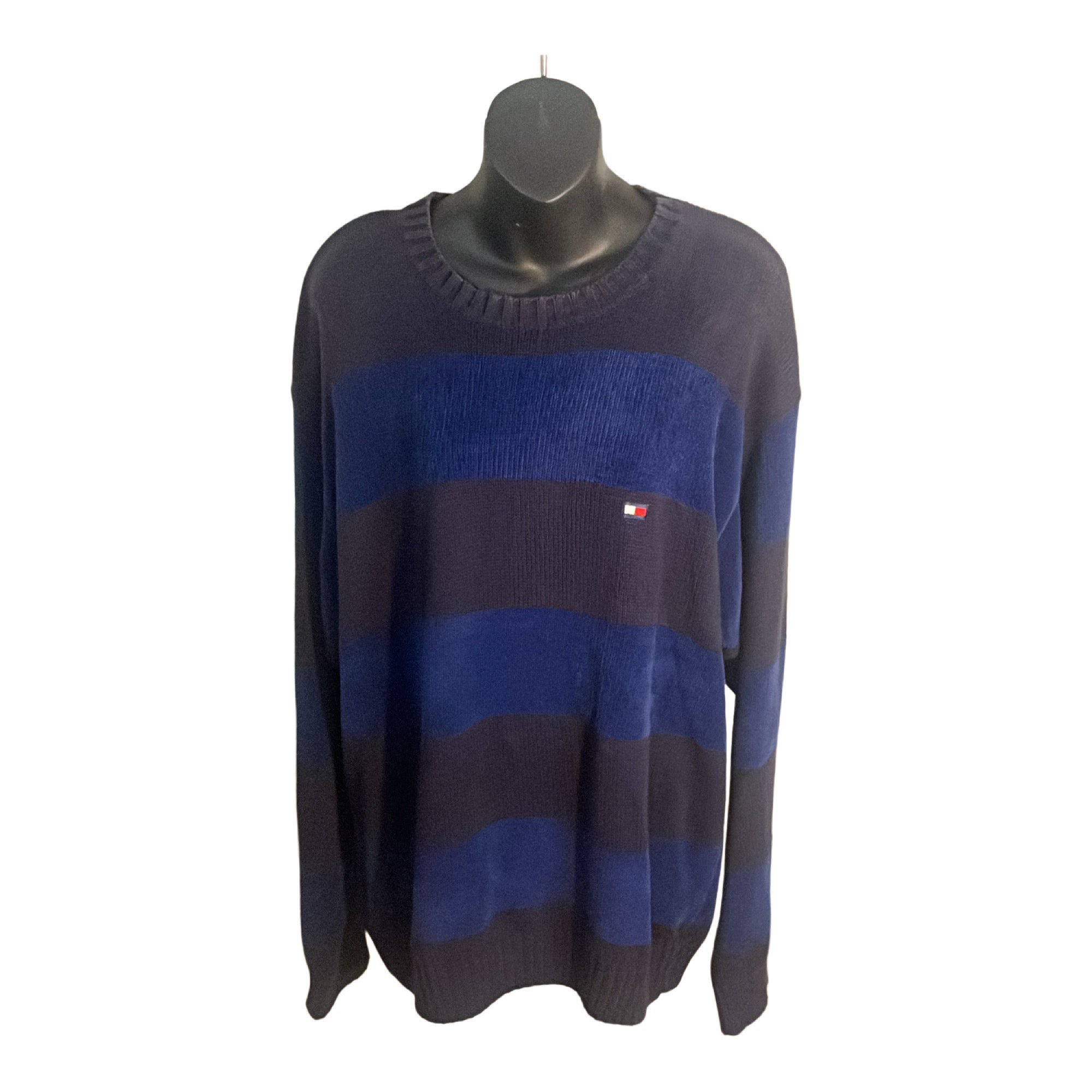 Vintage Tommy Hilfiger Striped Sweater (Blue) Size XL
