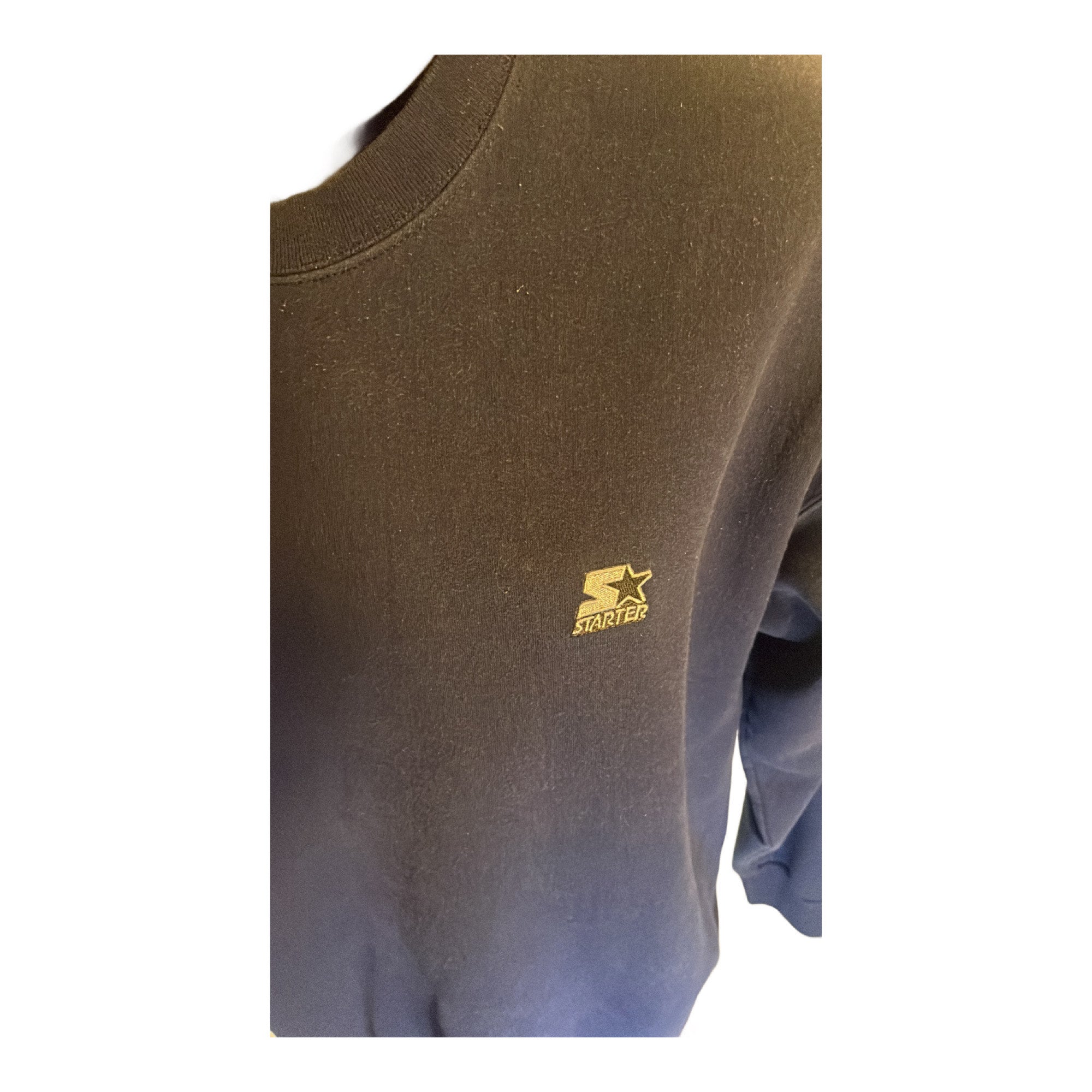 Vintage Distressed Navy Blue Starter Sweatshirt Size Large